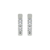 18k White Gold and Diamond Huggies and total gold weight of 2.7g
